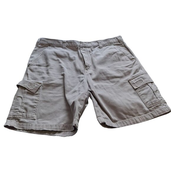 Faded Glory Mens Cargo Shorts Size 40 Beige Cotton Multiple Pockets Gorpcore - Picture 1 of 9